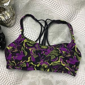 Lululemon floral free to be tranquil sports bra